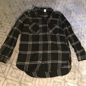 H&M black flannel